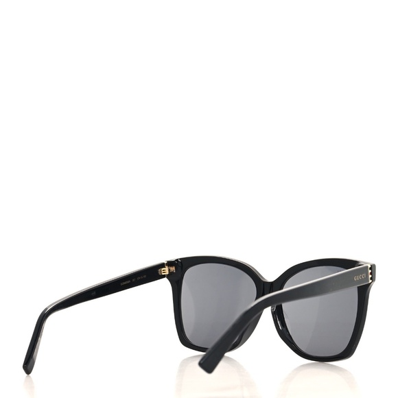 Gucci Black with Signature Web Stripe Sunglasses 👜 - Picture 3 of 6